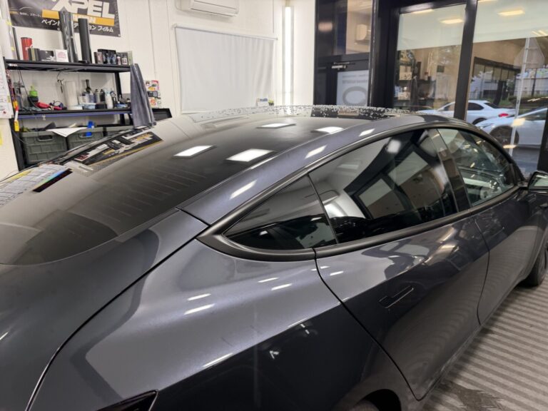 TESLA MODEL3 リア5面に遮熱カーフィルム施工